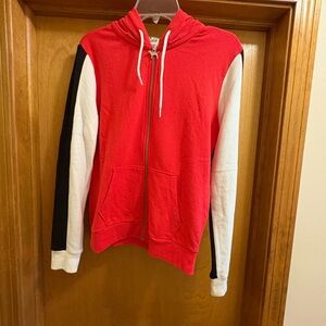 PINK Victoria's Secret Red and White Hoodie